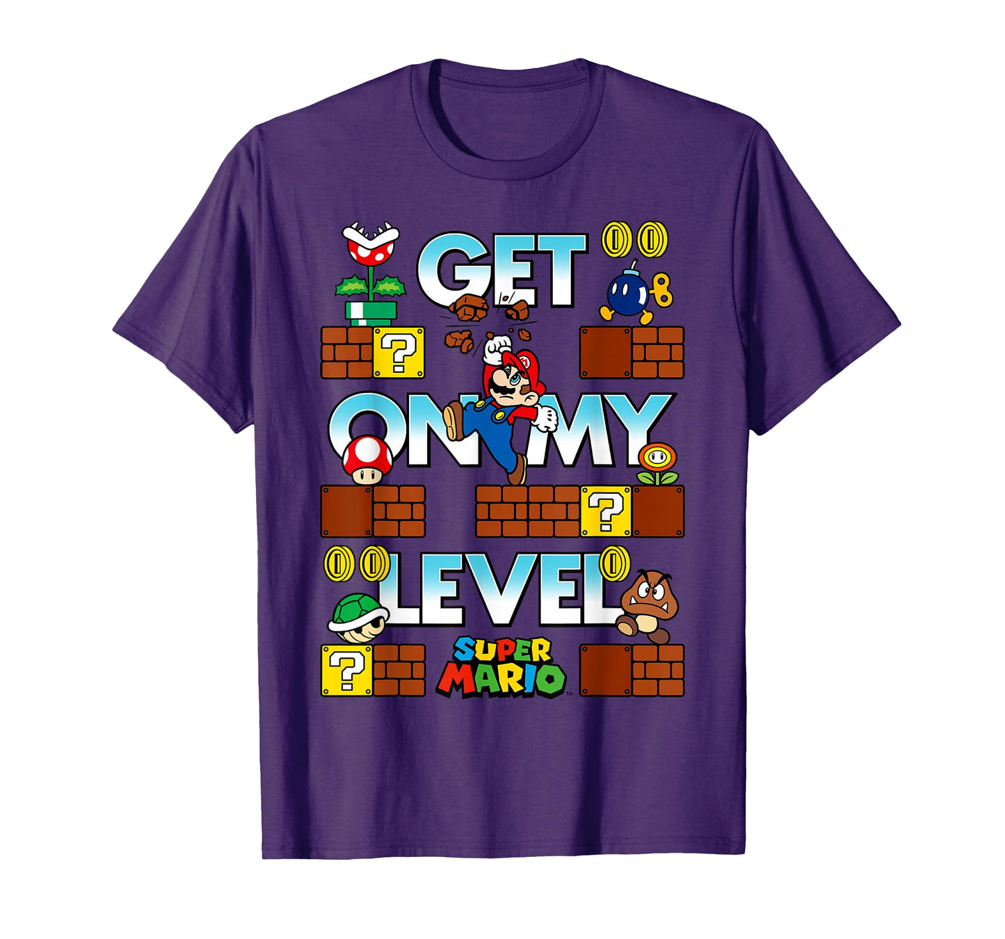 Super Mario Get On My Level Game Play Poster T-Shirt
