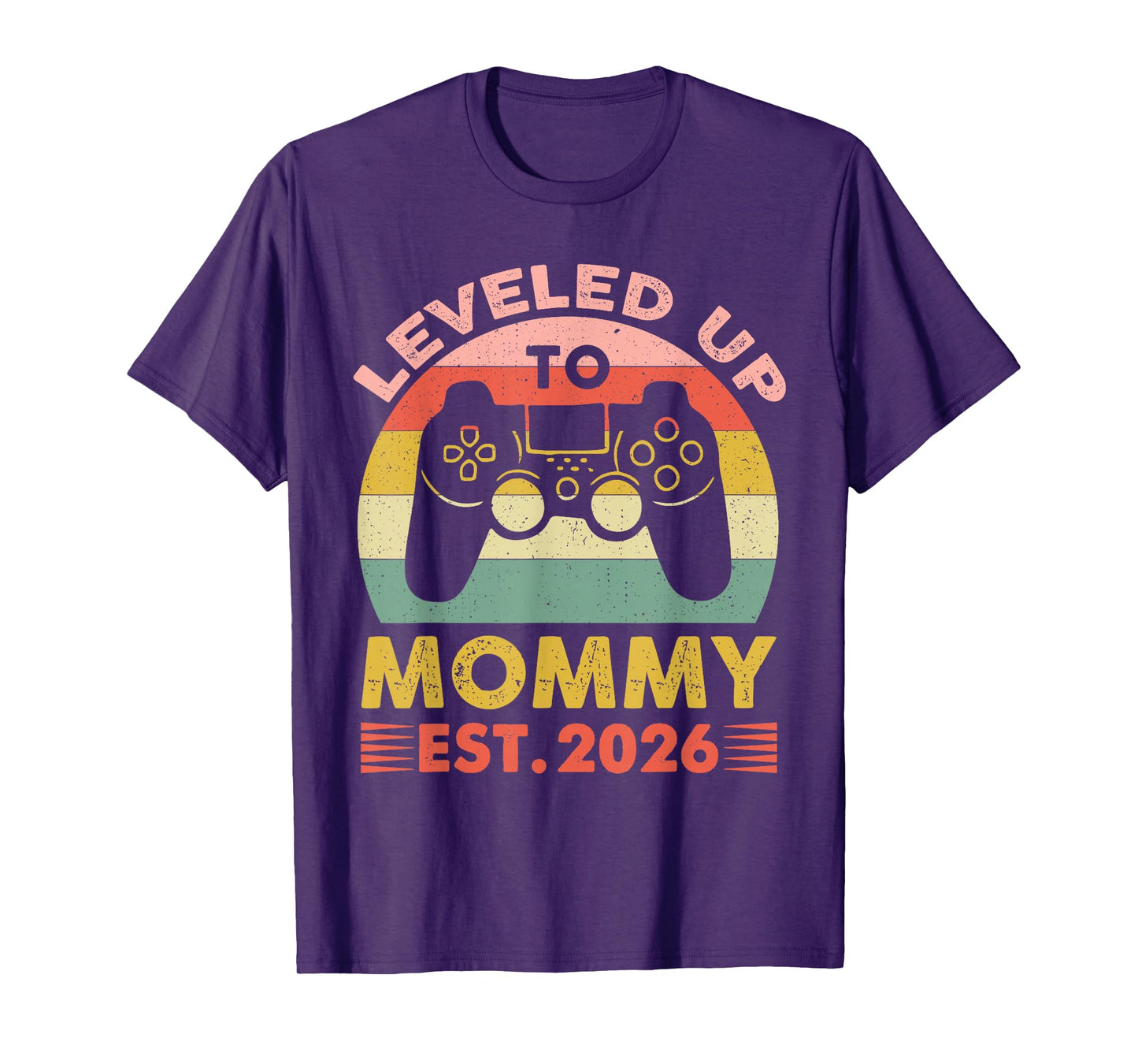Soon to Be Mom 2026 Funny I Leveled Up to Mommy 2026 Gamer T-Shirt