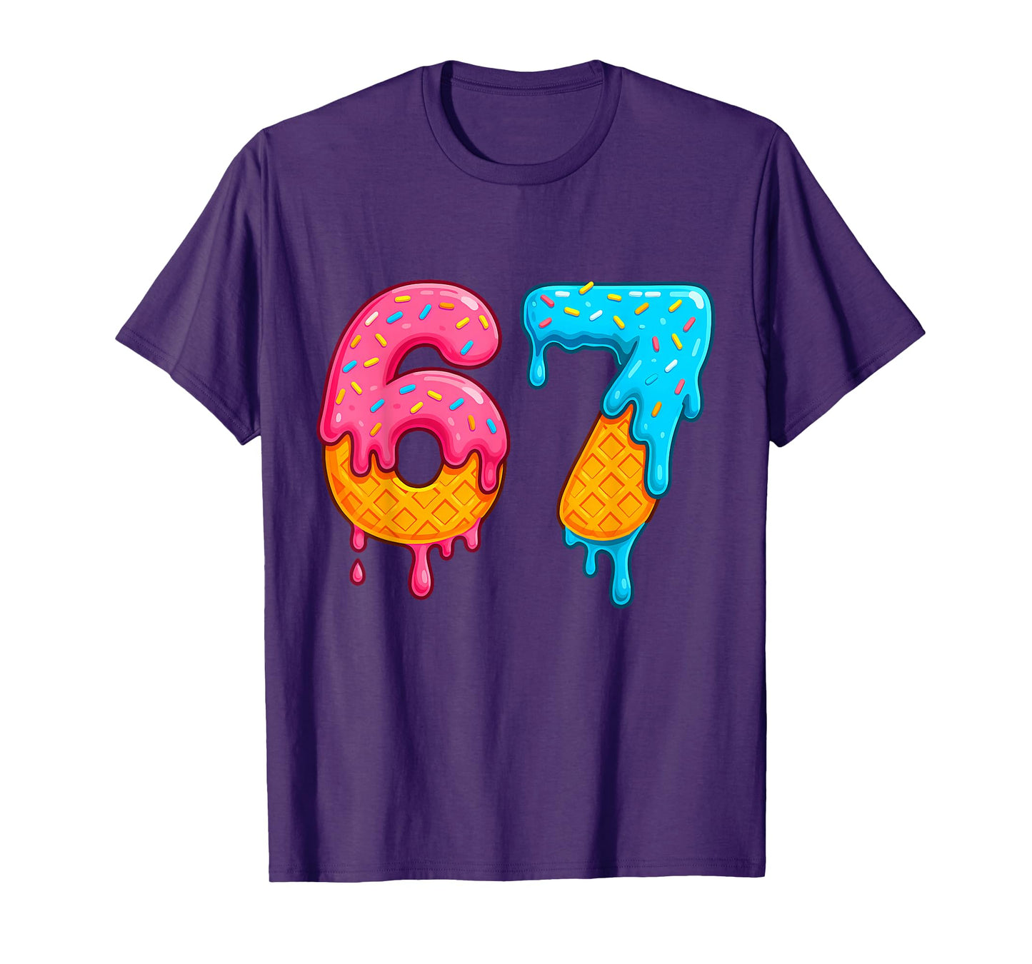 Mason 67 Ice Cream Drip Meme Six Seven Funny T-Shirt
