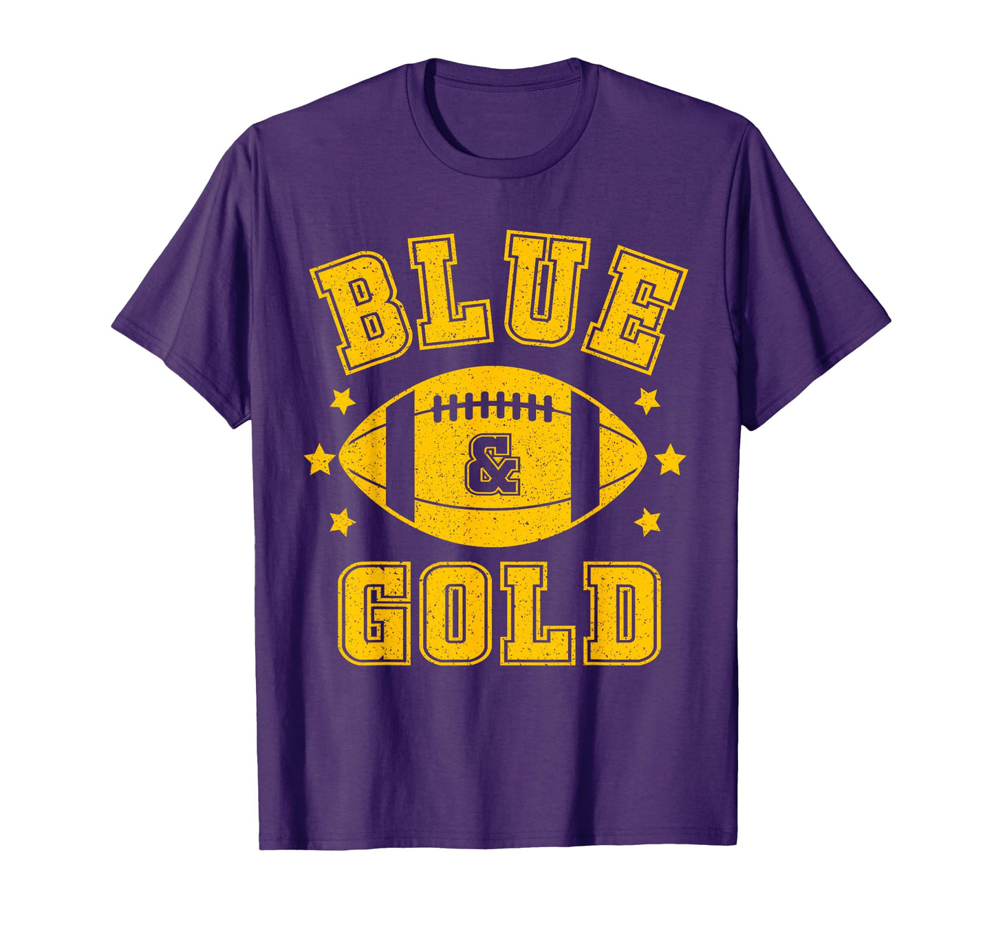 On Gameday Football We Wear Blue And Gold School Spirit T-Shirt