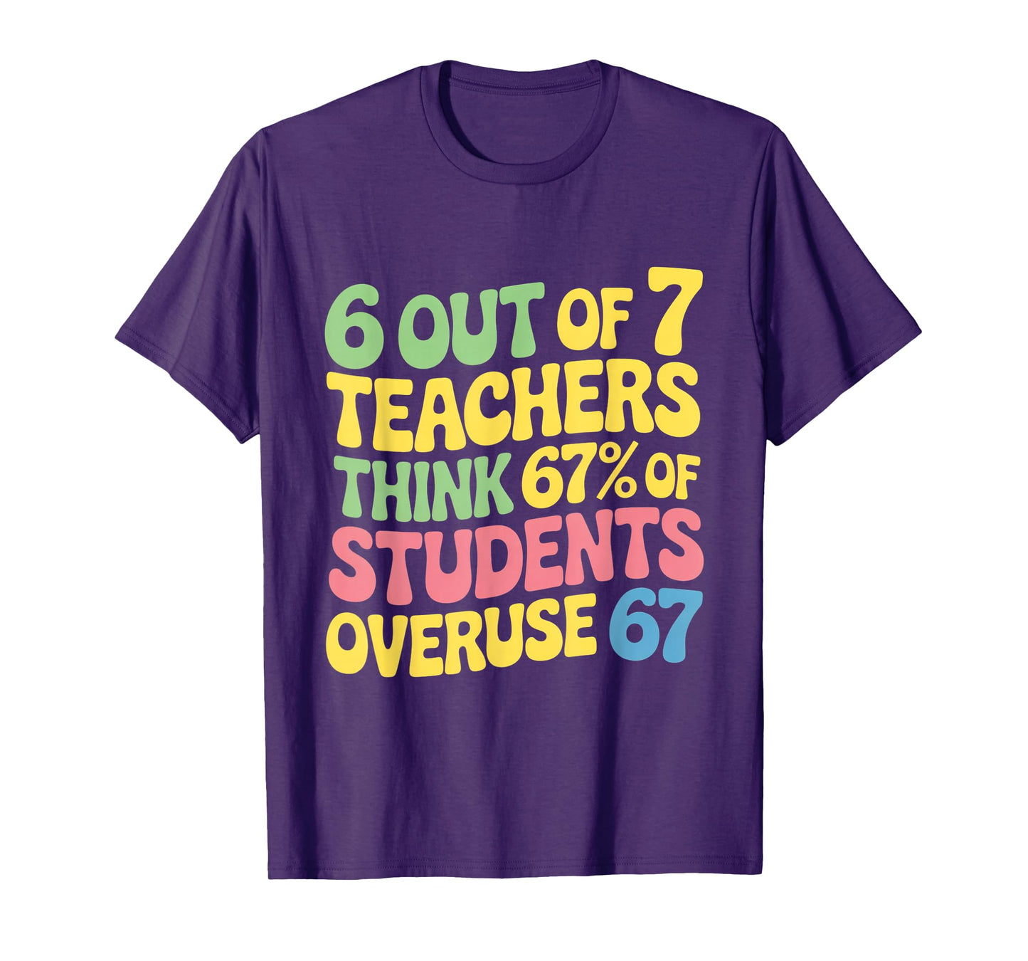 Teacher Funny Overuse 67 Teacher T-Shirt