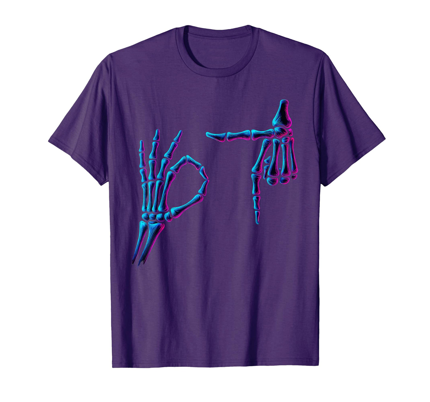 67 Meme Skeleton Hand 6 7 Halloween Six Seven Funny Humor T-Shirt