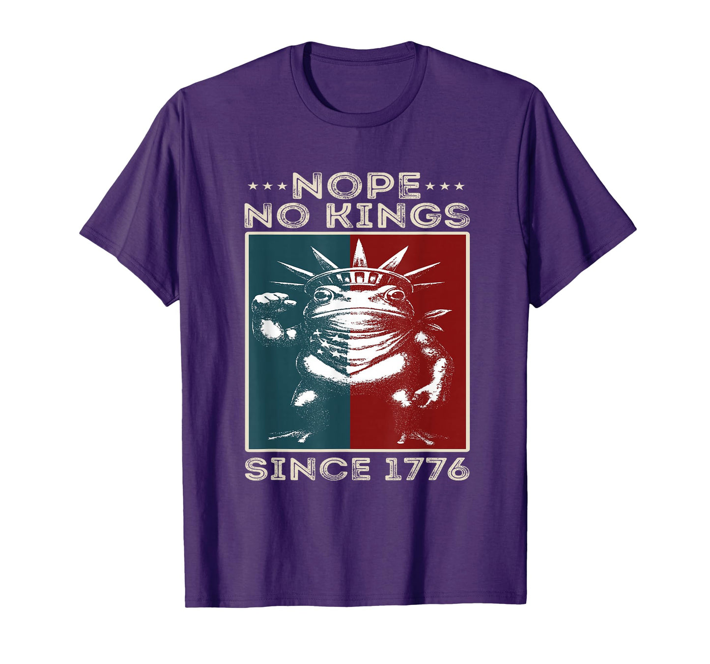 Portland Frog Protest No Kings in America Since 1776 T-Shirt