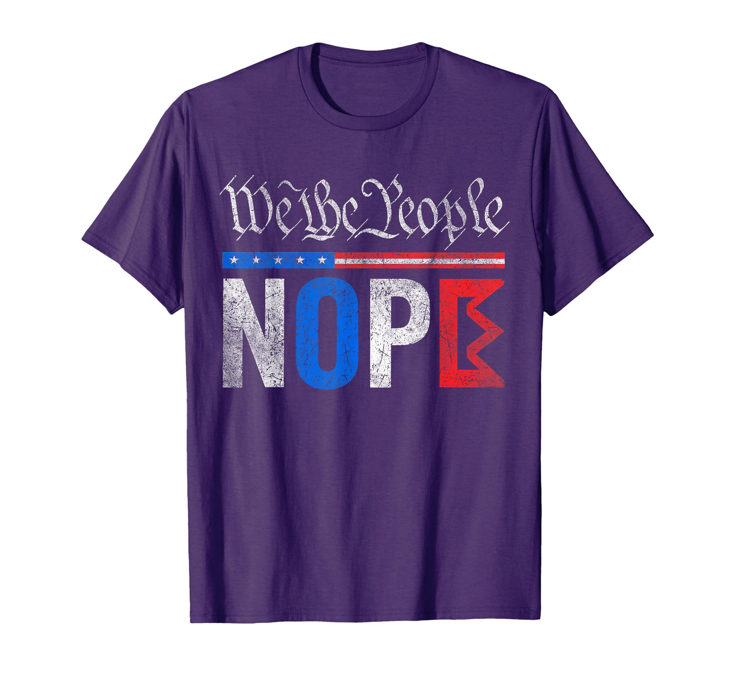 No Kings Nope Protest Graphic Distressed USA Design vintage T-Shirt