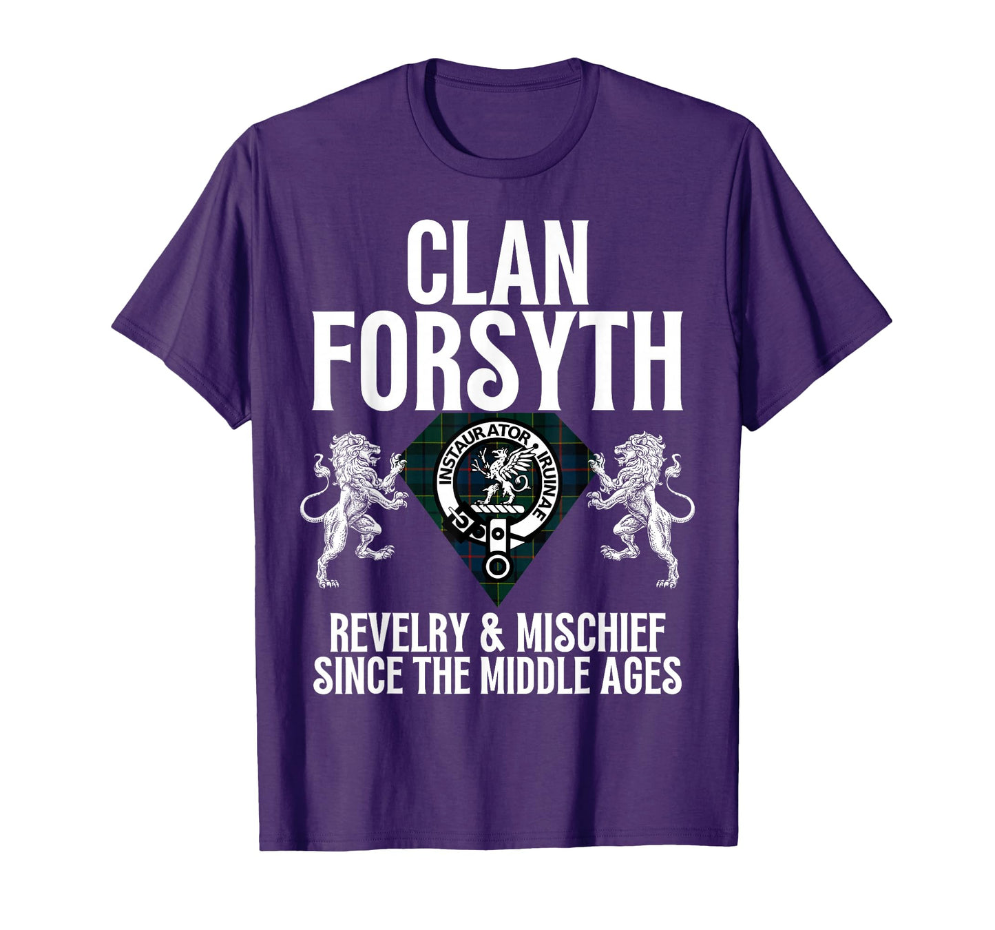 Forsyth Clan Scottish Name Coat Of Arms Tartan Family Party T-Shirt