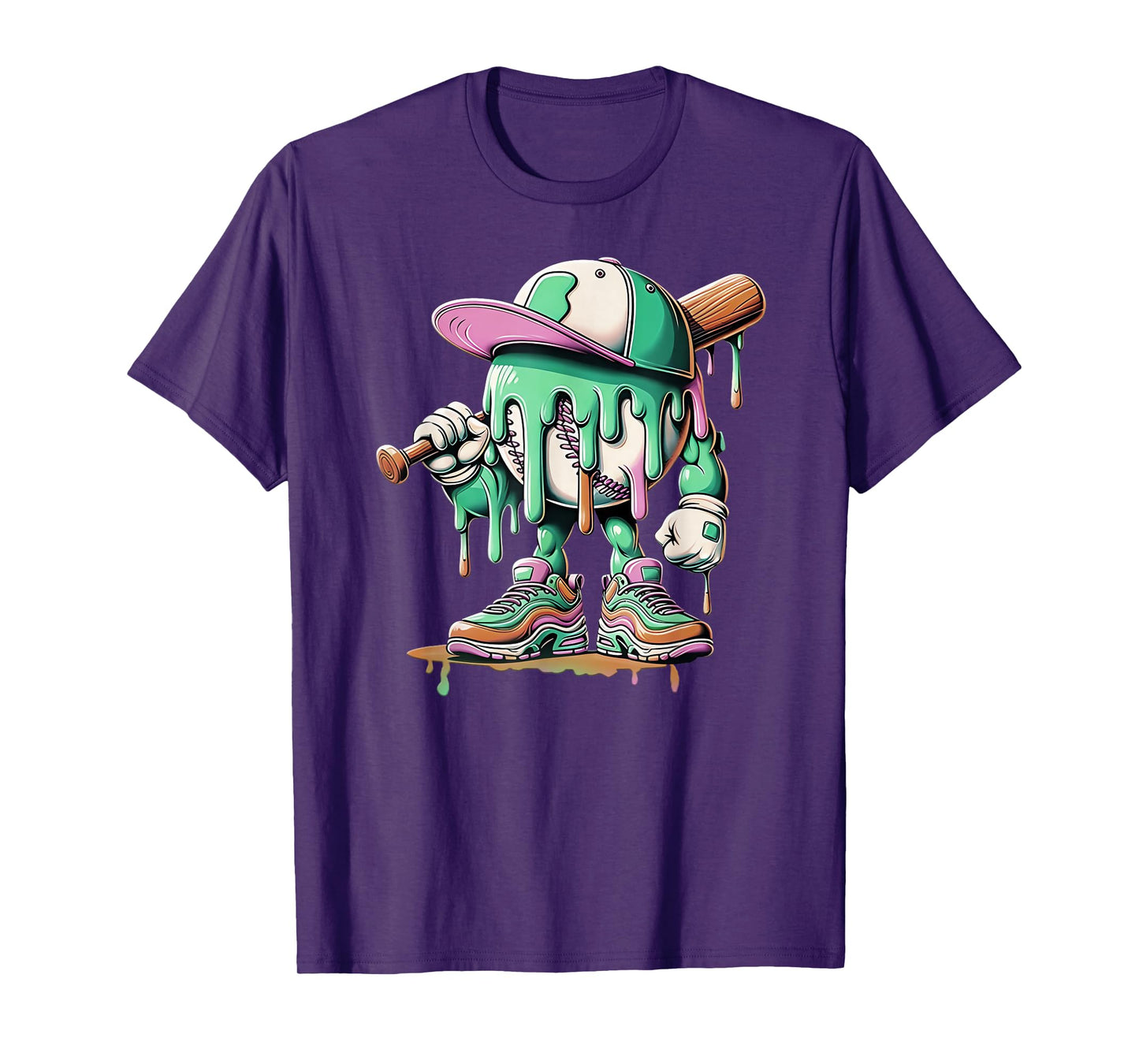 Baseball Lifestyle 101 Apparel Youth Baseball Drip Ice Cream T-Shirt