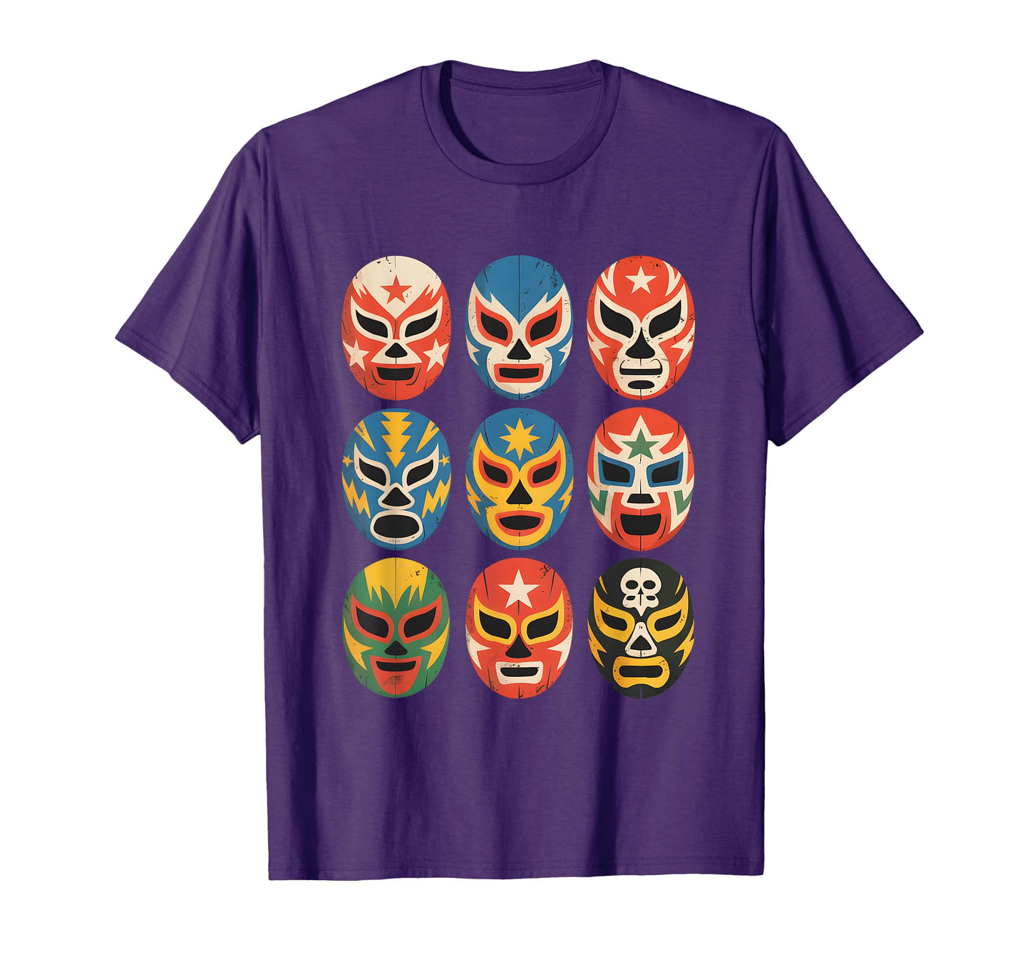 Lucha Libre Wrestling Masks Funny Mexican Wrestler Fan T-Shirt