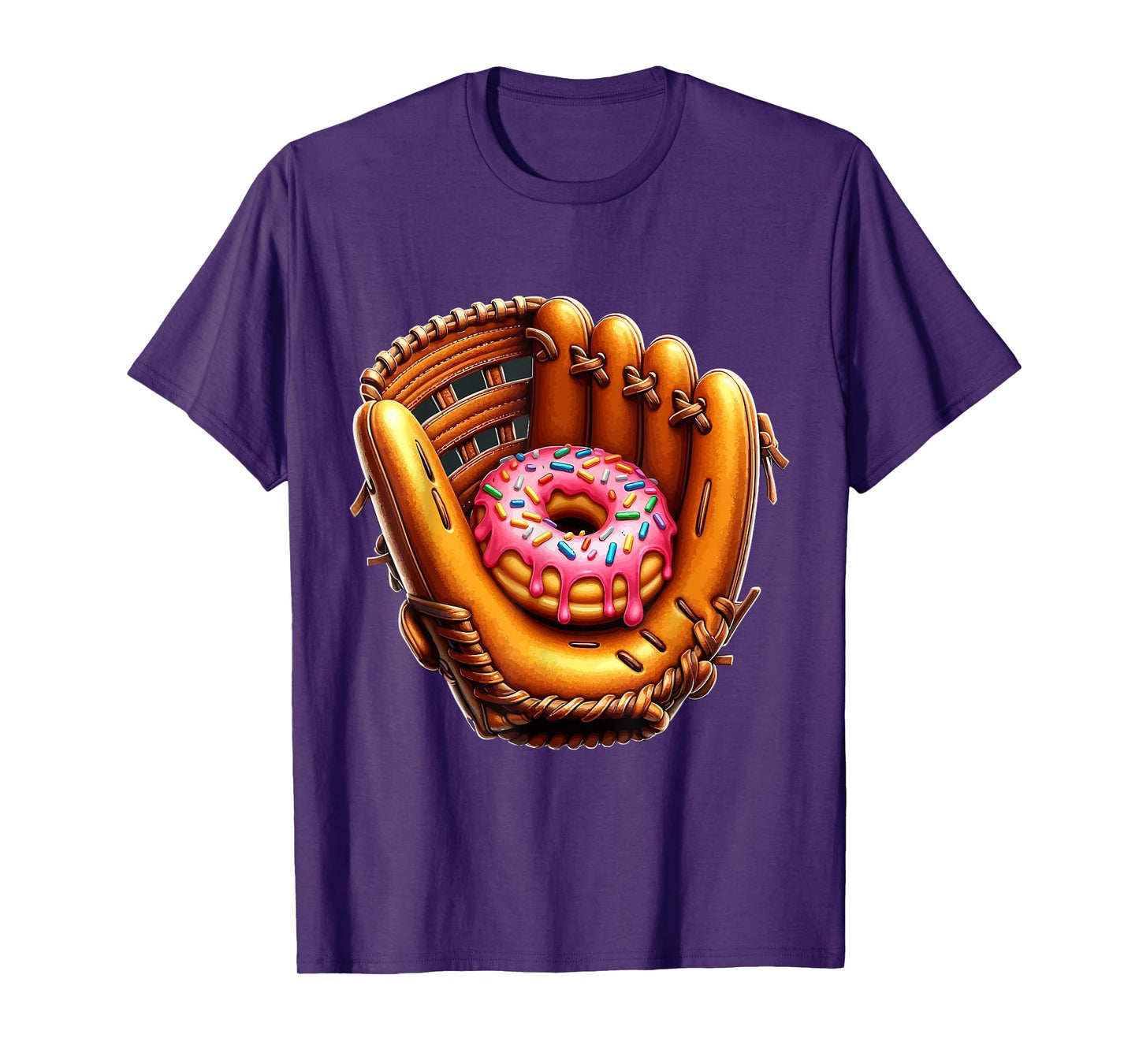 Donut Baseball Glove Youth Sports Illustration T-Shirt