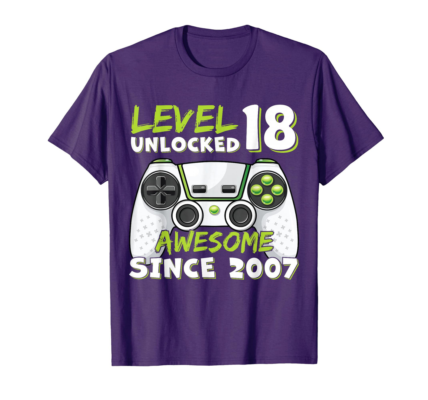 18 Year Old BDay Decorations Men Boy 18yr 2007 18th Birthday T-Shirt