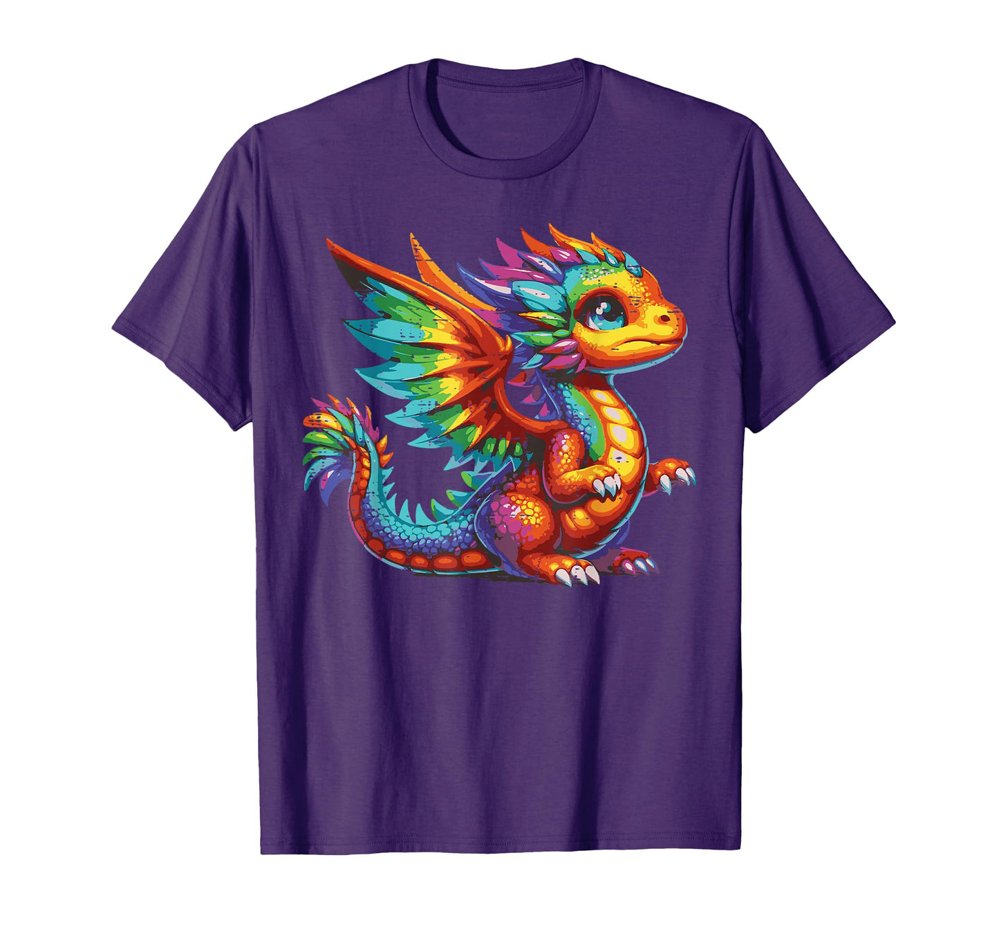 Fairy Dragon Colorful Cute Fantasy Mythical Women Girls Kids T-Shirt