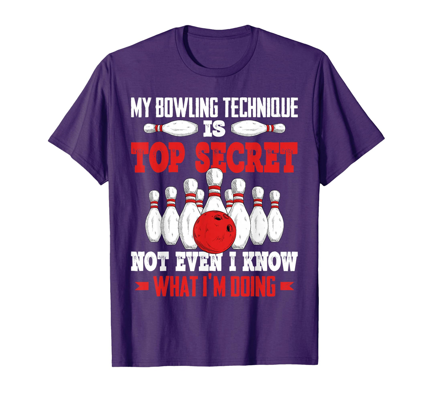 Funny Bowling Technique Ball Bowler Bowling Men Kids Boys T-Shirt