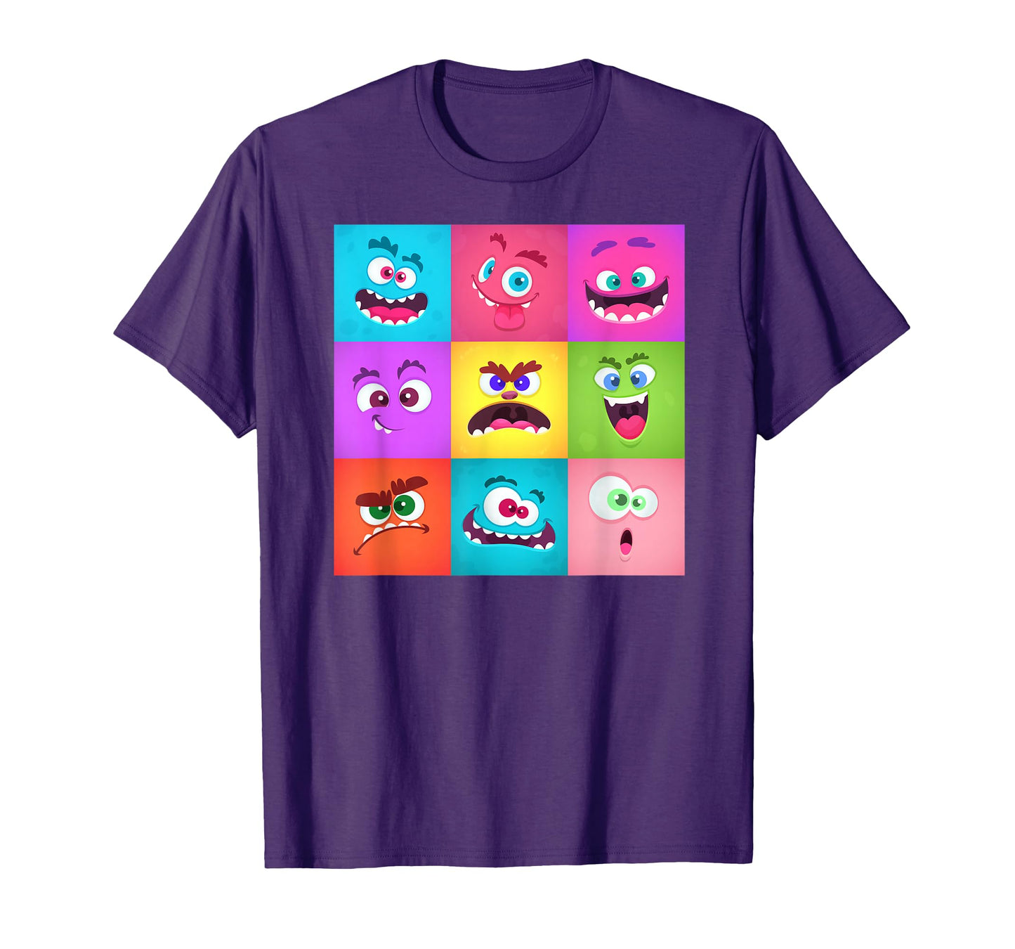 Cute Monster Face Emotion Halloween Costume Gift T-Shirt
