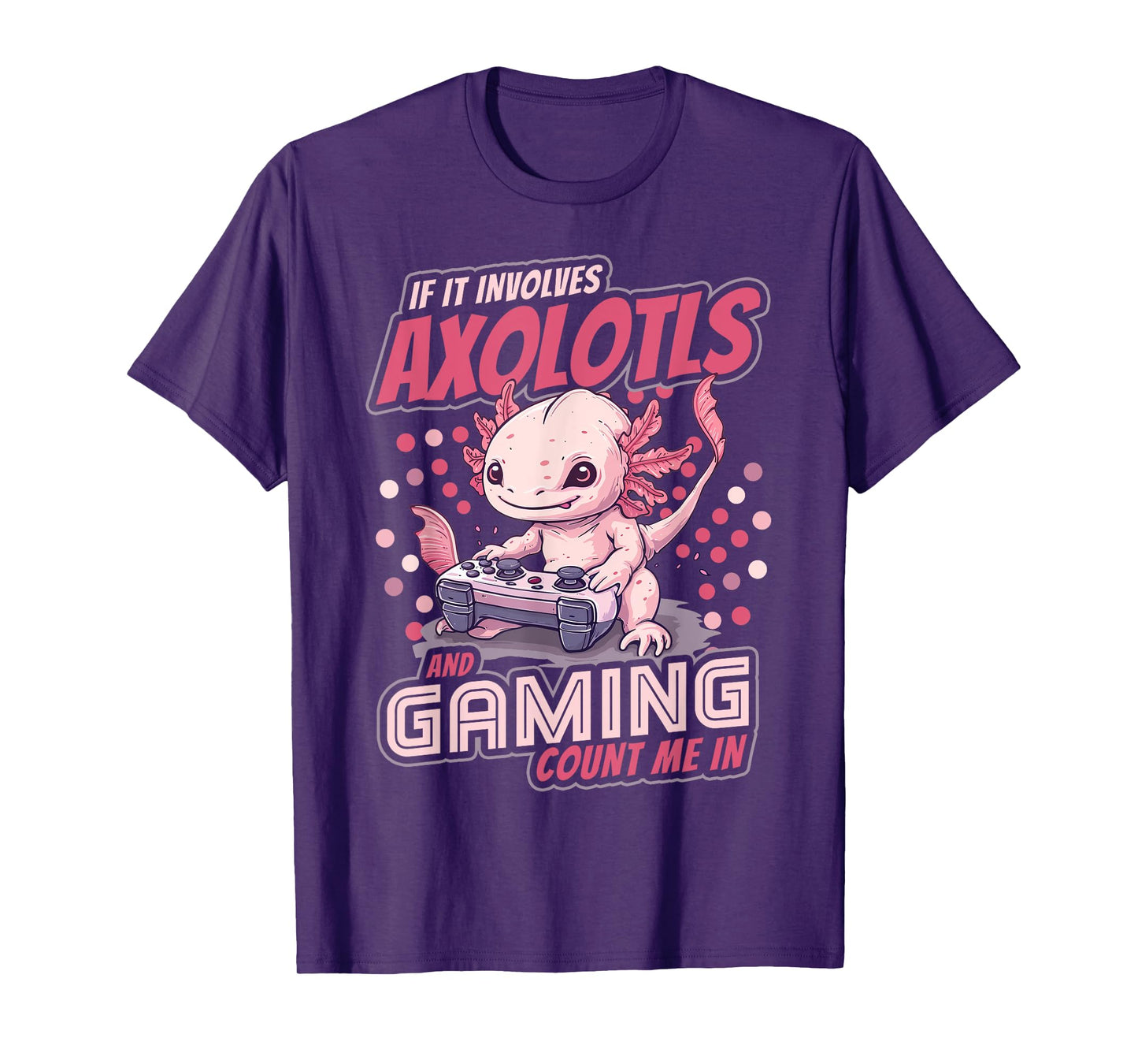 Axolotl Shirt Boys Men Kids Video Gamer Axolotl And Gaming T-Shirt