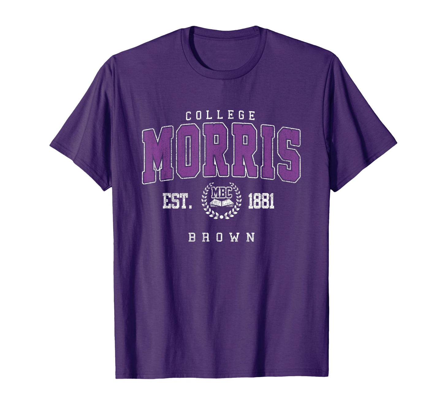 Morris College brown Arch Collegiate Retro for Tee Men Women T-Shirt