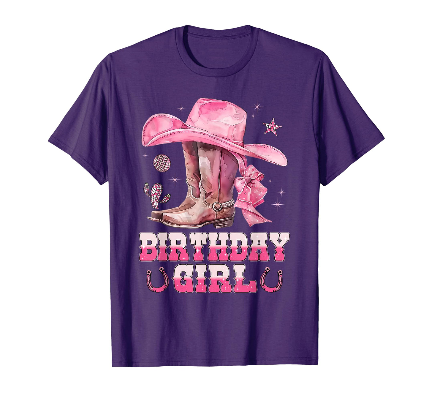 Birthday Cowgirl Western Birthday Girl Party Decoration T-Shirt