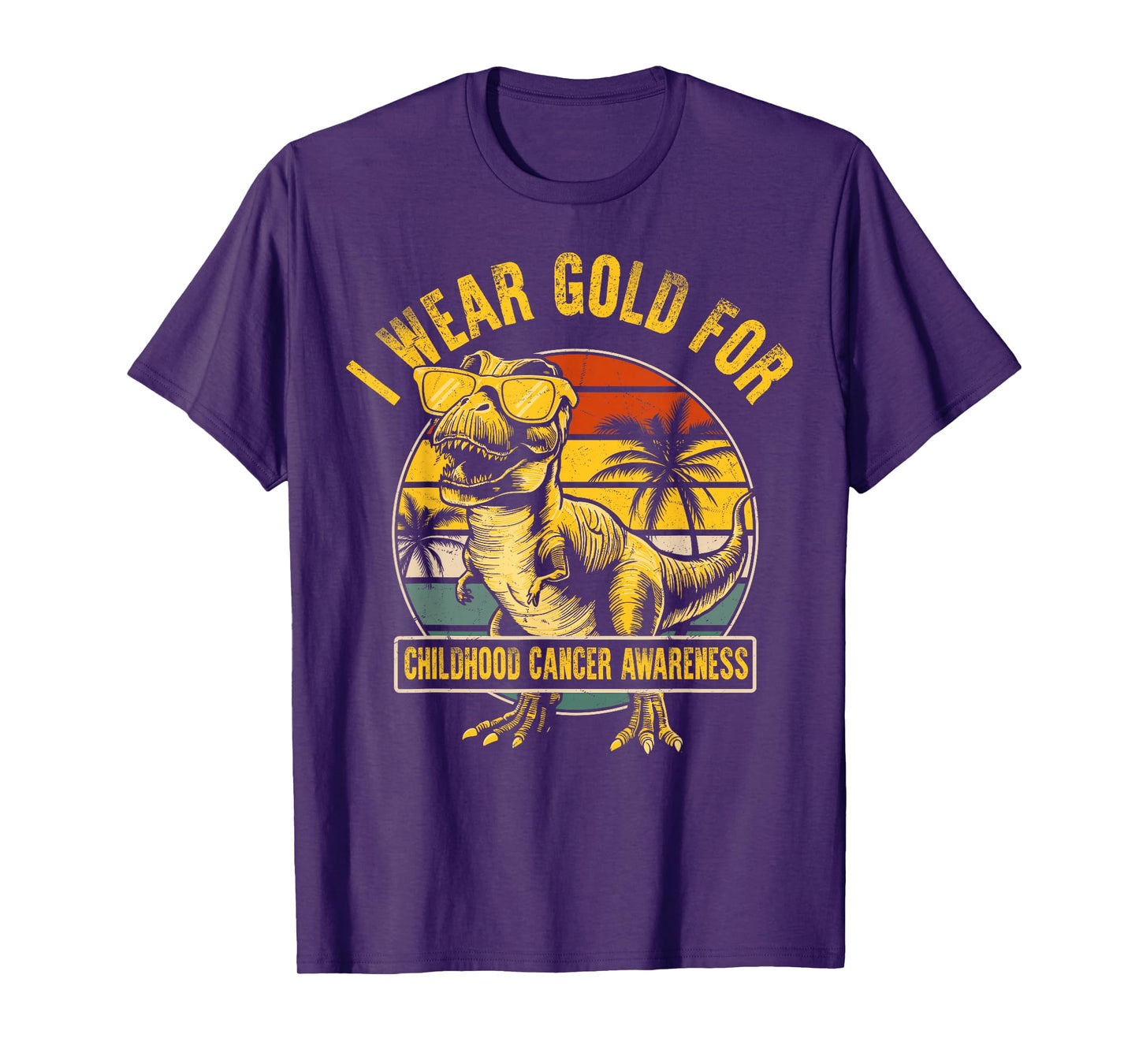 Childhood Cancer Extinct Dinosaur Childhood Cancer Awareness T-Shirt