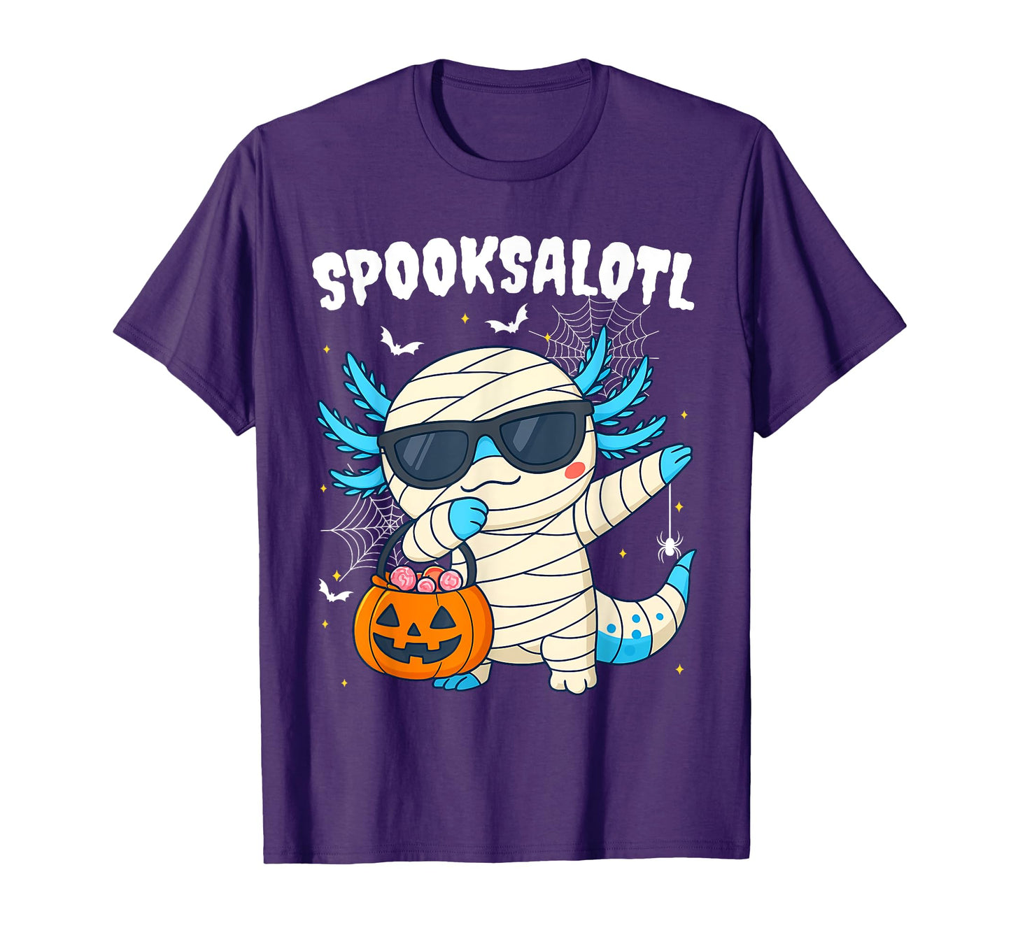Funny Axolotl Halloween Shirt for Kids Boys Girls Youth T-Shirt