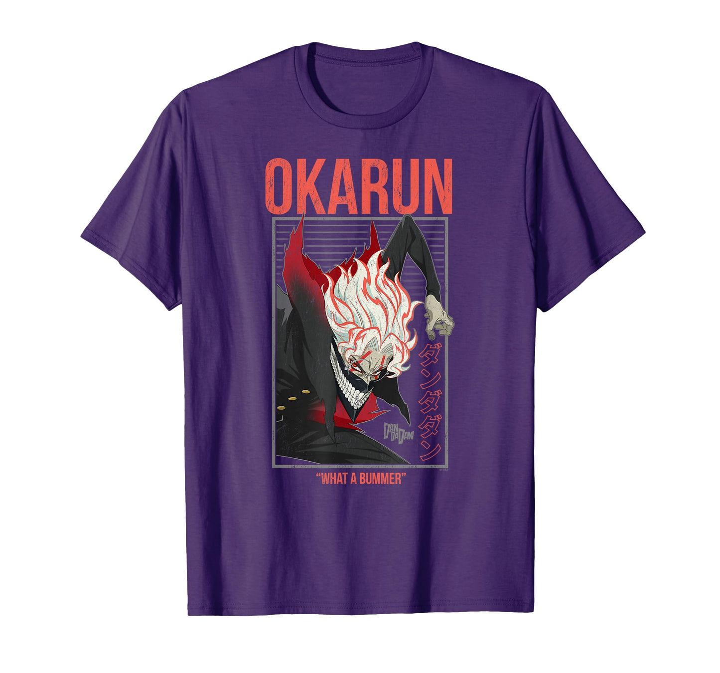 Dan Da Dan What a Bummer Okarun with Kanji Anime T-Shirt