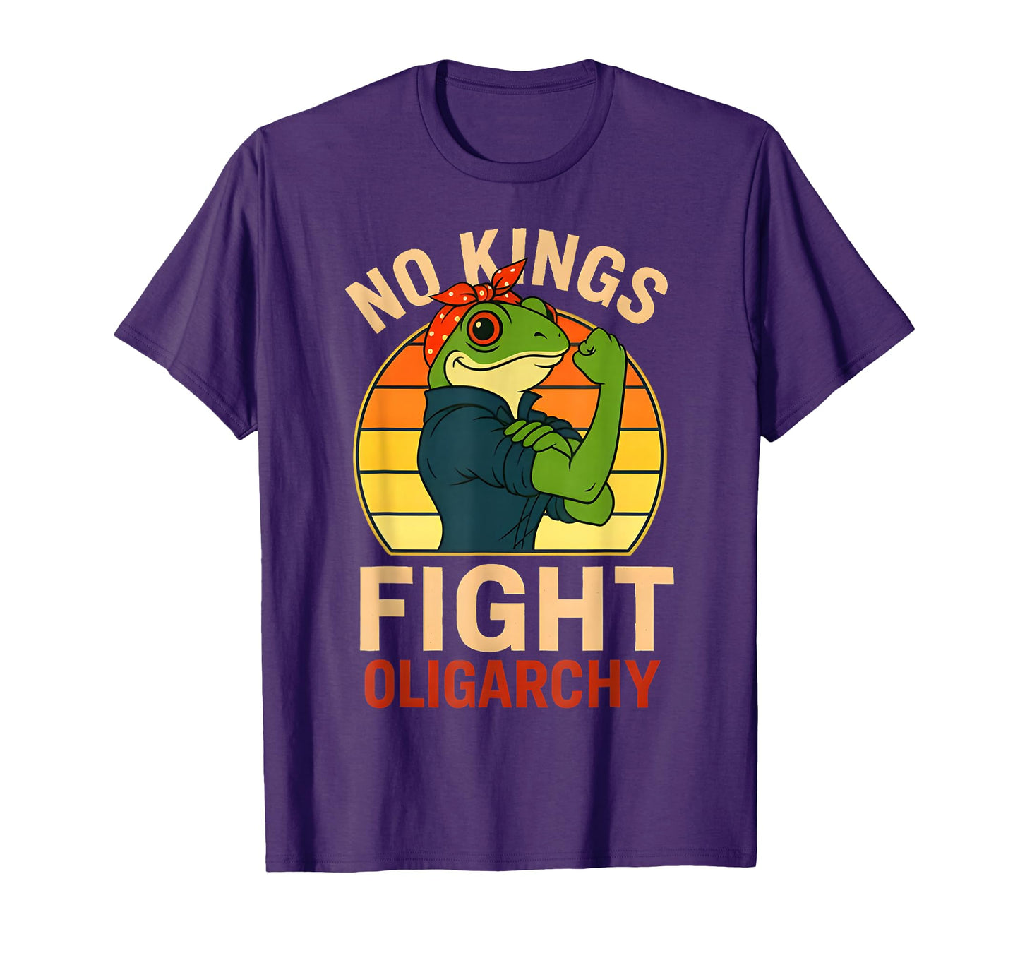 Retro No Kings Shirt Women Vintage Frog No Kings in America T-Shirt