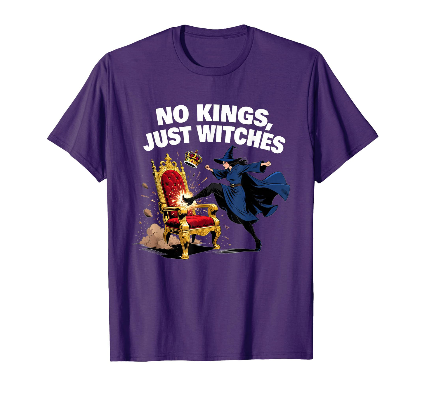 No Kings Just Witches Funny Witchcore Halloween Art T-Shirt