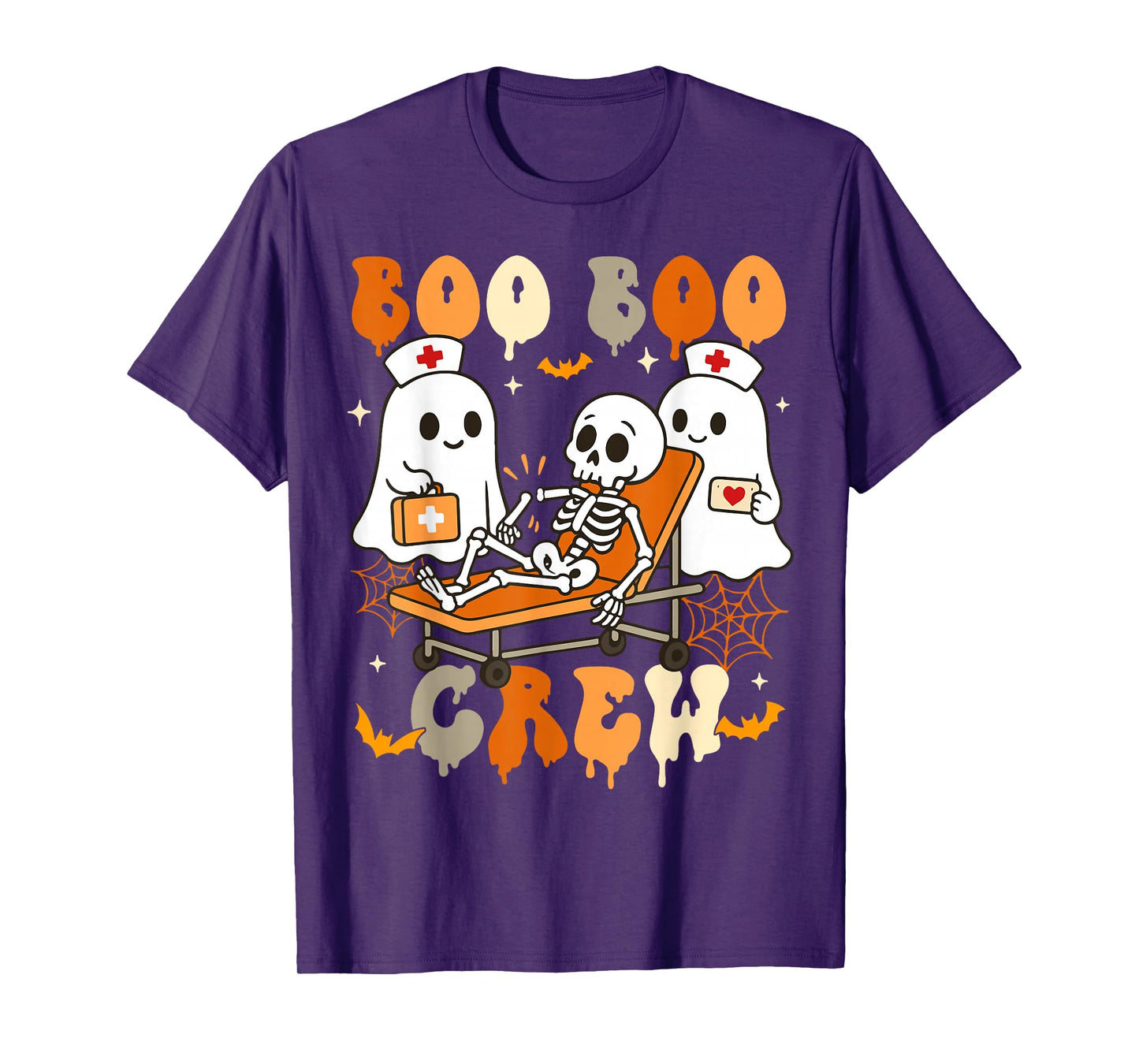 Halloween Nurse Boo Boo Crew Ghost Doctor Paramedic Nursing T-Shirt