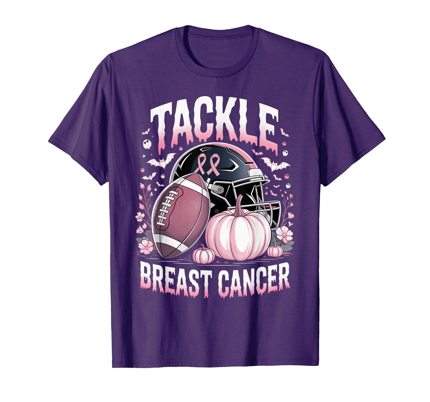 Tackle Breast Cancer Football Breast Cancer Awareness Month T-Shirt