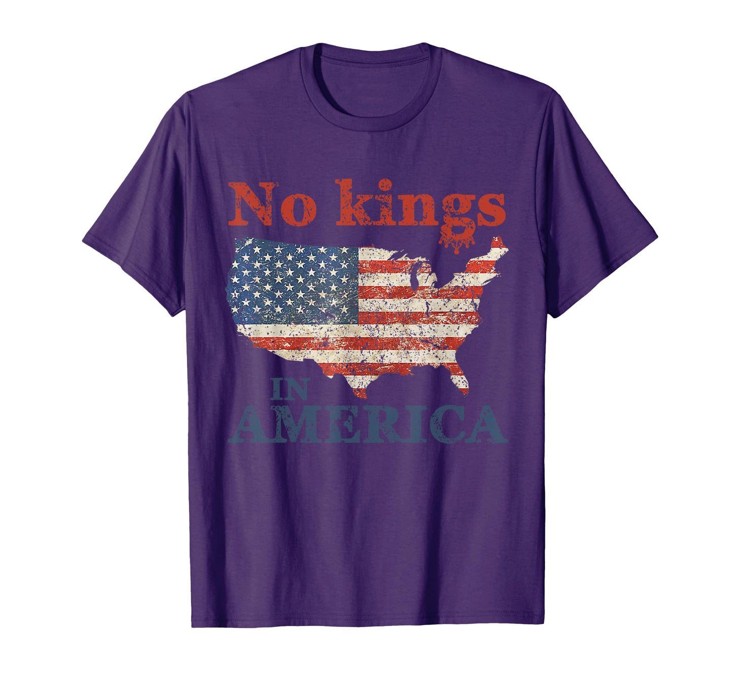 No Kings In America US Flag Vintage T-Shirt