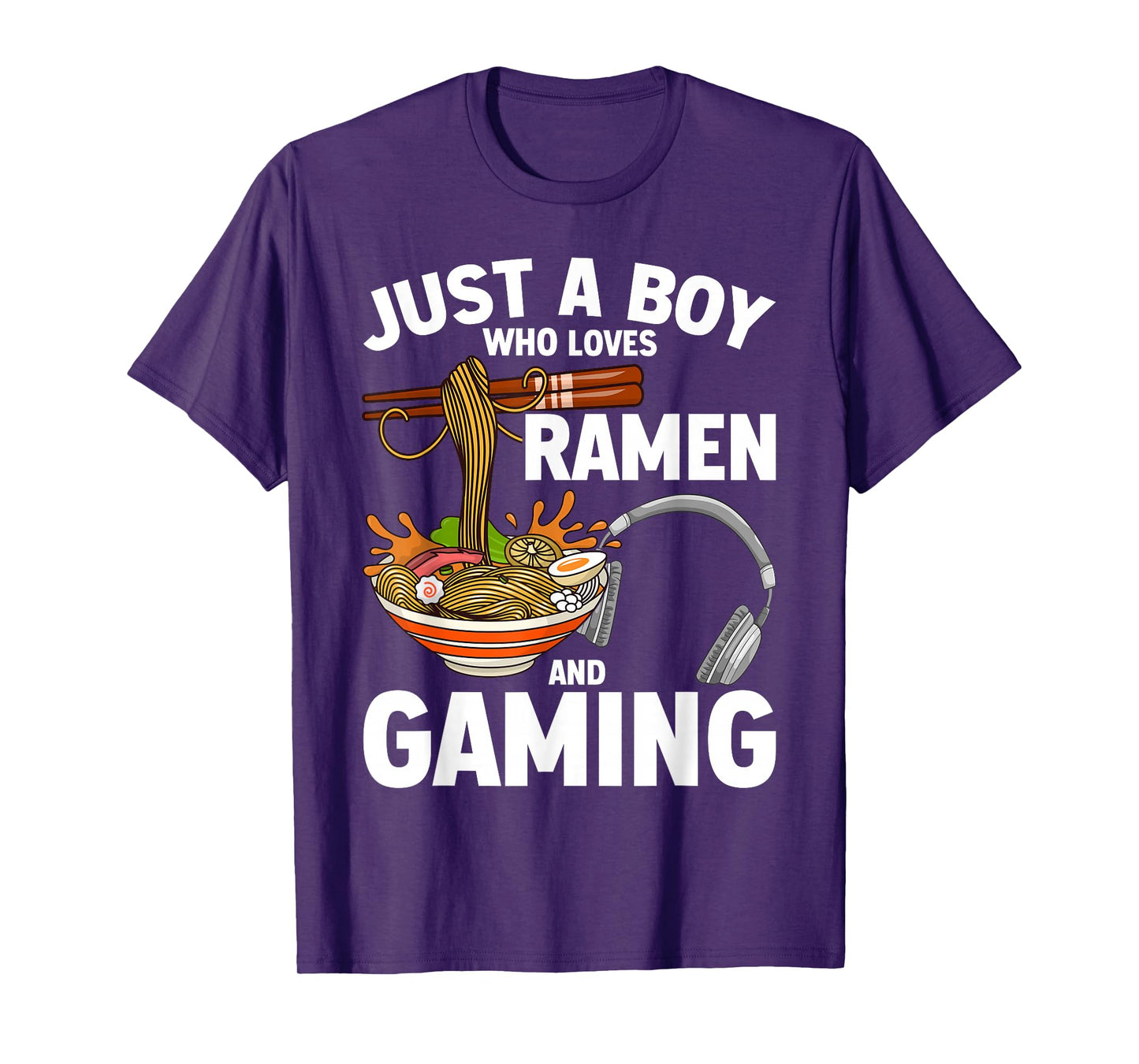 Just A Boy Who Loves Ramen And Gaming T-Shirt
