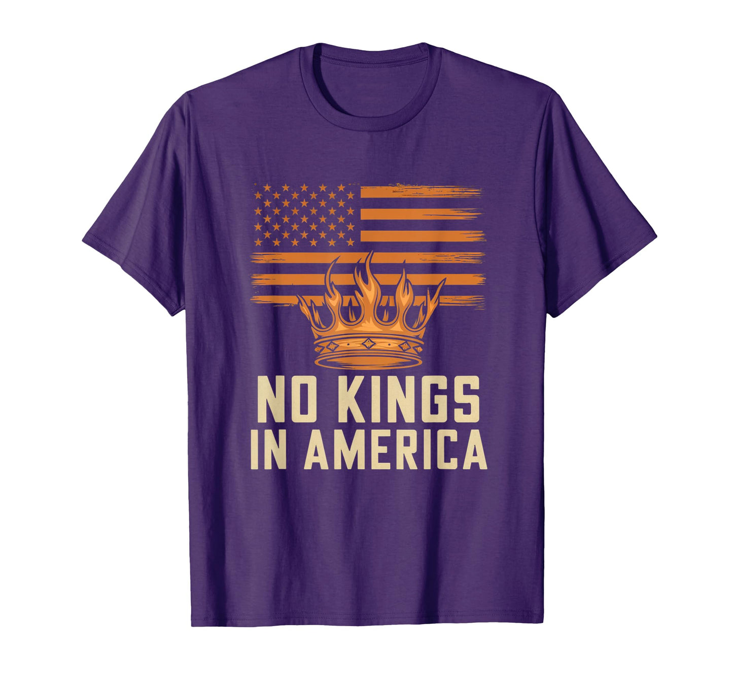 No Kings In America Democracy United States Independence T-Shirt