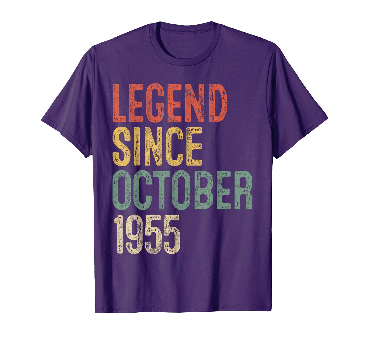 Legend October 1955 70th Birthday Men Women 70 Year Old T-Shirt