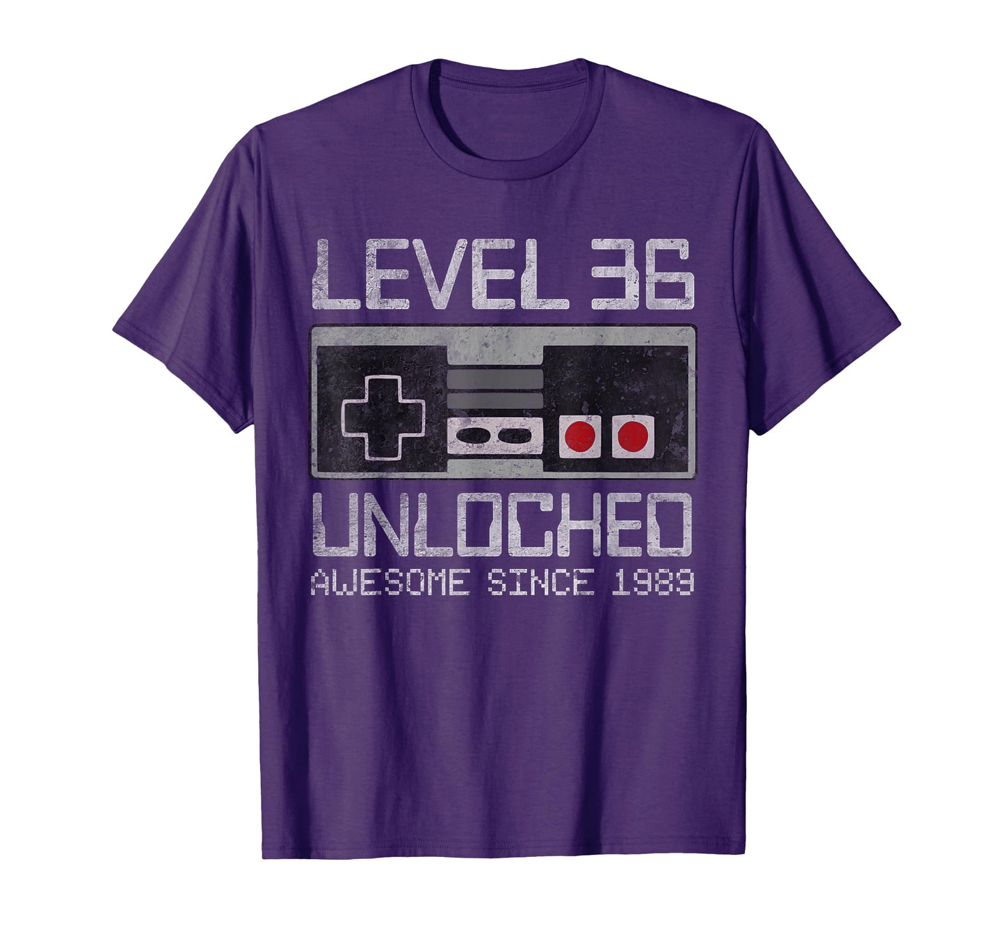 Level 36 Unlocked 36th Birthday 36 Year Old Video Gamer Men T-Shirt