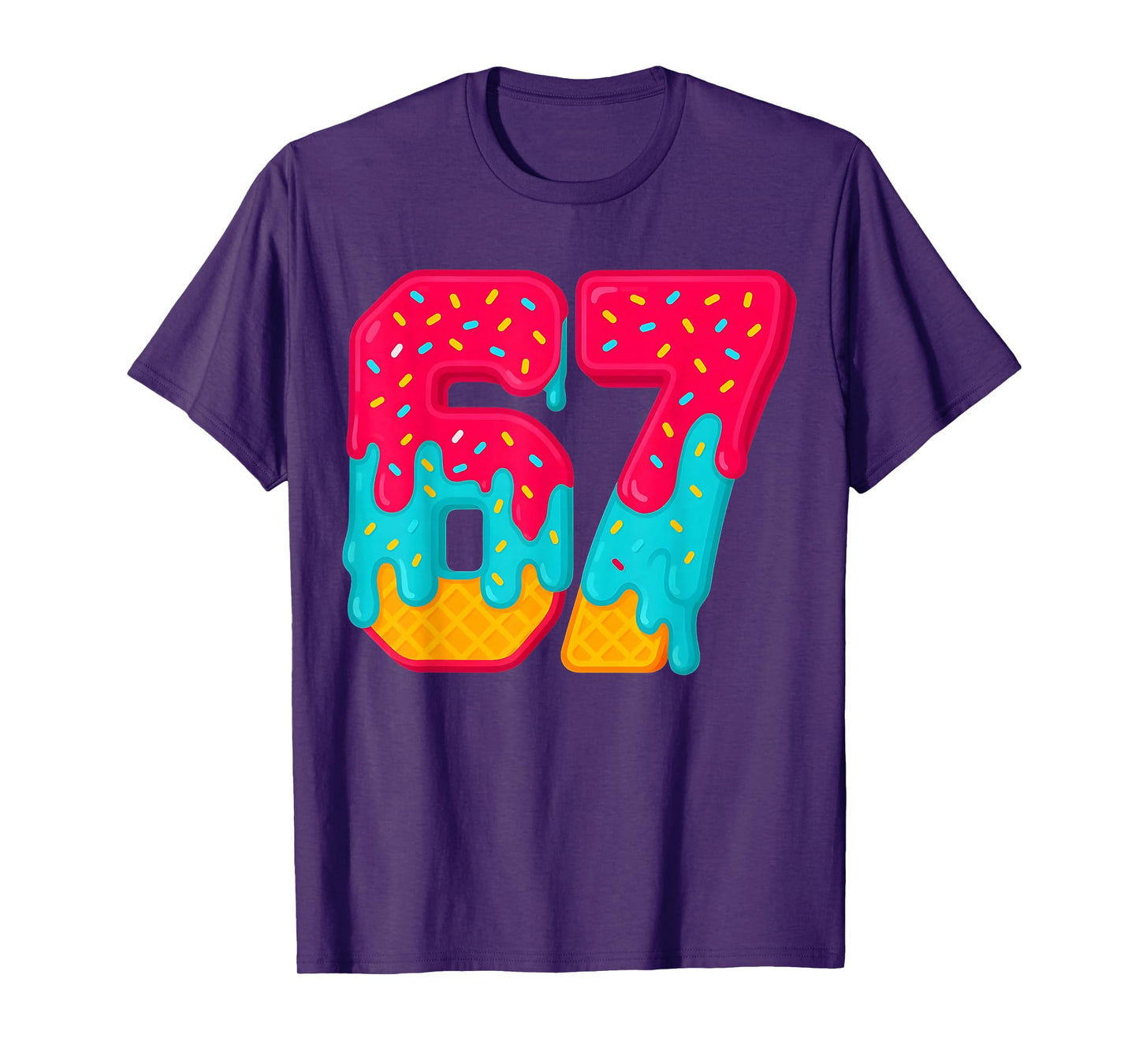 67 Ice Cream Drip Meme Funny Six Seven Gen Alpha Slang Gifts T-Shirt