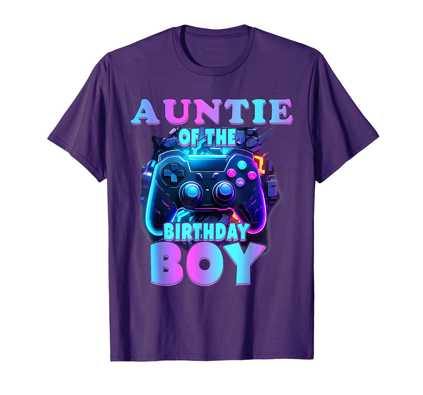 Auntie of the Birthday Boy Matching Video Game Birthday T-Shirt