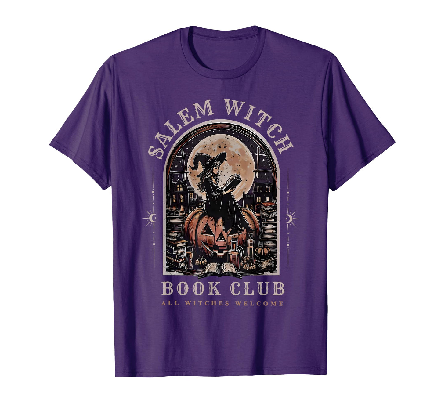 Salem Witch Book Club All Witches Welcome Spooky Halloween T-Shirt