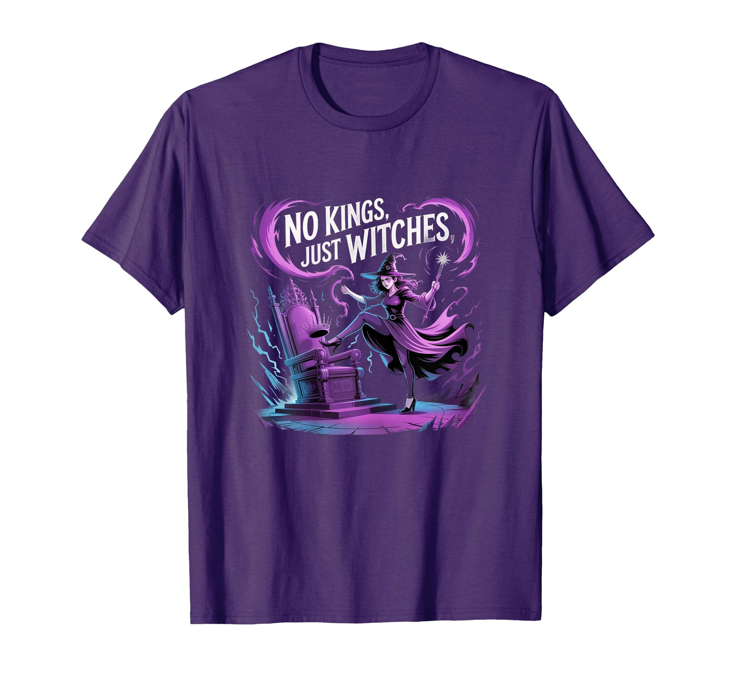 No Kings Just Witches Funny Witchcore Halloween T-Shirt