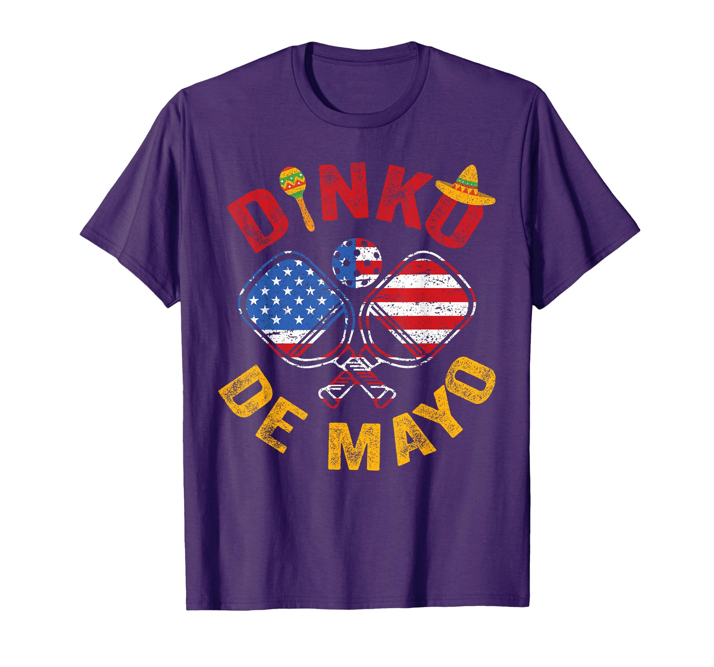 US Flag Cinco De Mayo Pickleball Dinking Dinko De Mayo T-Shirt