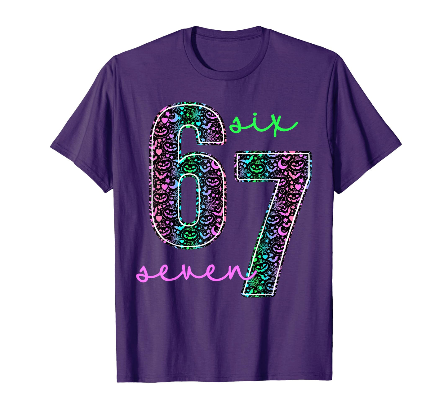 Six Seven Meme 6 7 Halloween Costume Couple Men Women T-Shirt
