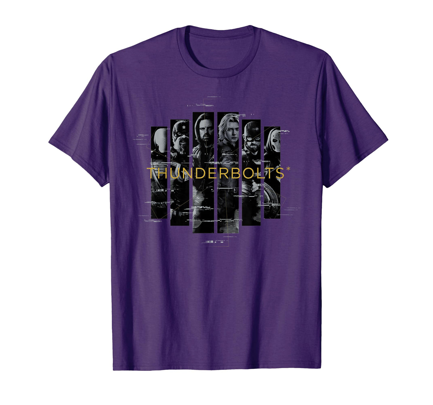 Marvel Studios Thunderbolts Team Glitched with Logo T-Shirt
