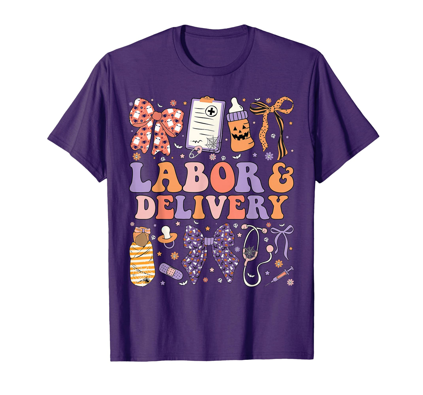 Halloween L&D Nurse Coquette Labor Delivery Nurse Halloween T-Shirt