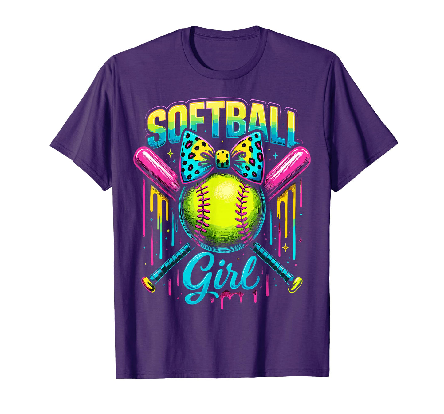 Softball Girl Drip Funny Softball Player T-Shirt