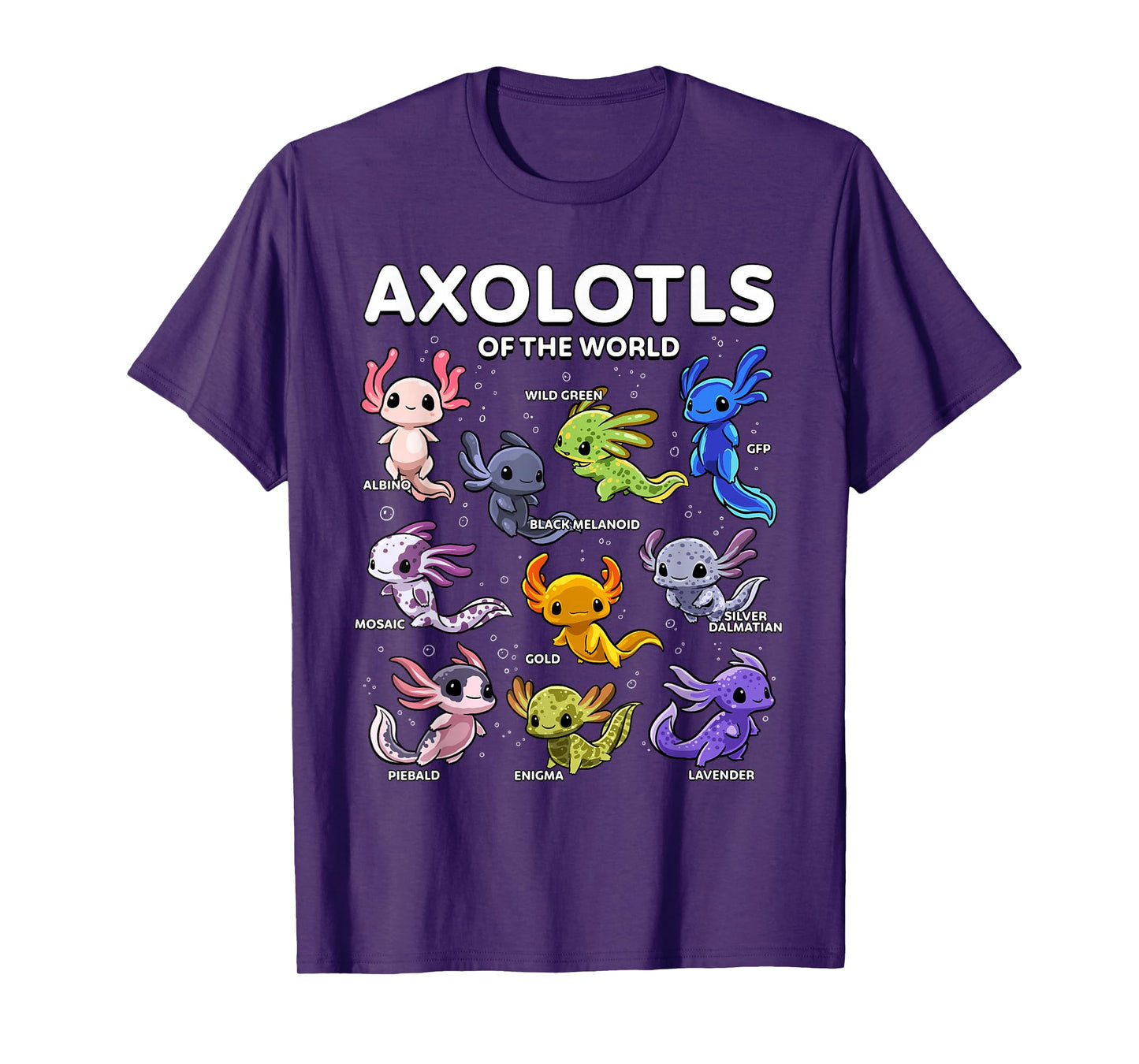 Axolotl Shirt Kawaii Axolotls of the World Axolotl Animals T-Shirt