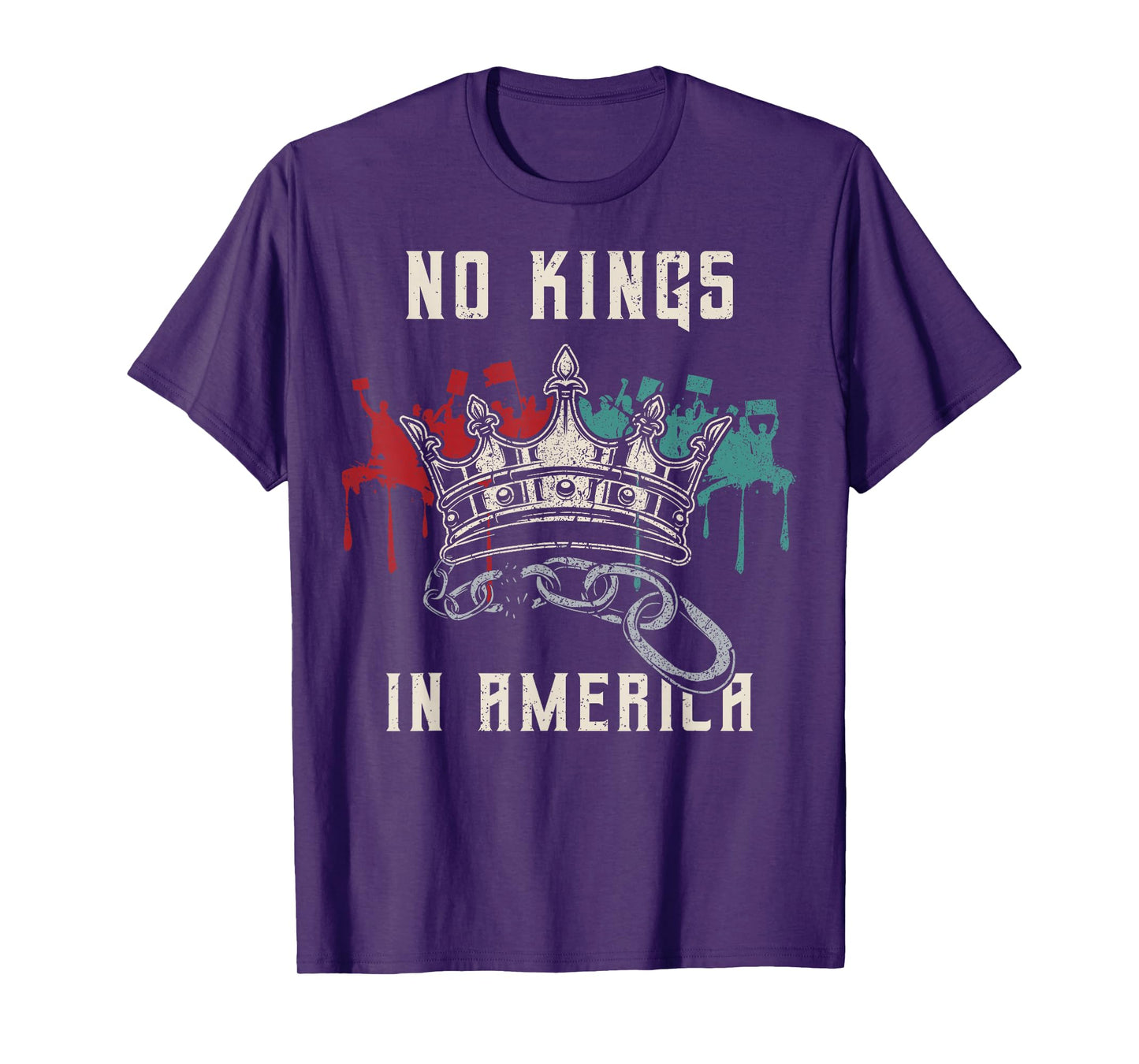 No Kings in America Patriotic Protest Equality & Democracy T-Shirt