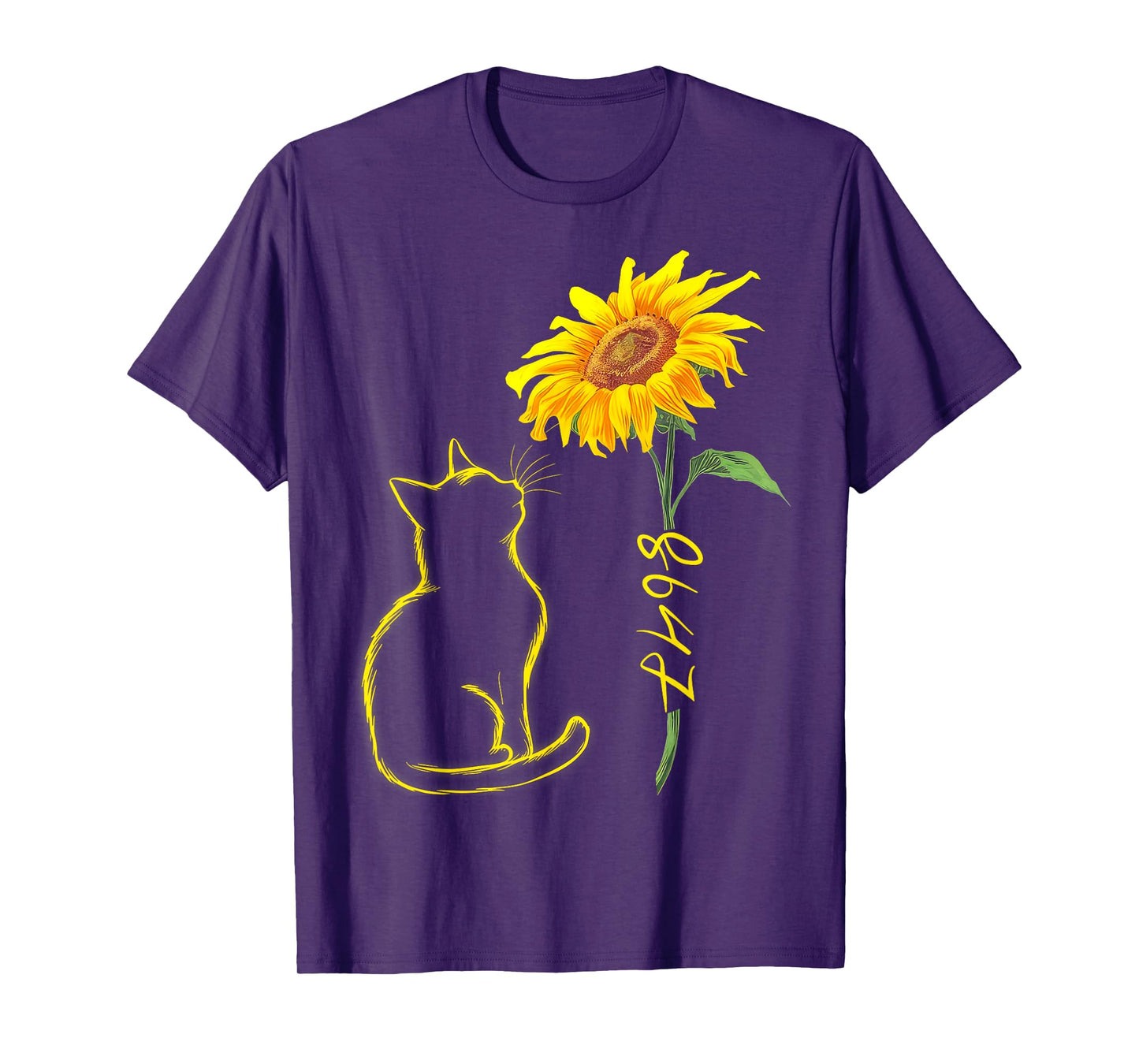 8647 Subtle Anti Trump 86 47 Cat Sunflower Floral Boho Style T-Shirt for Men Women
