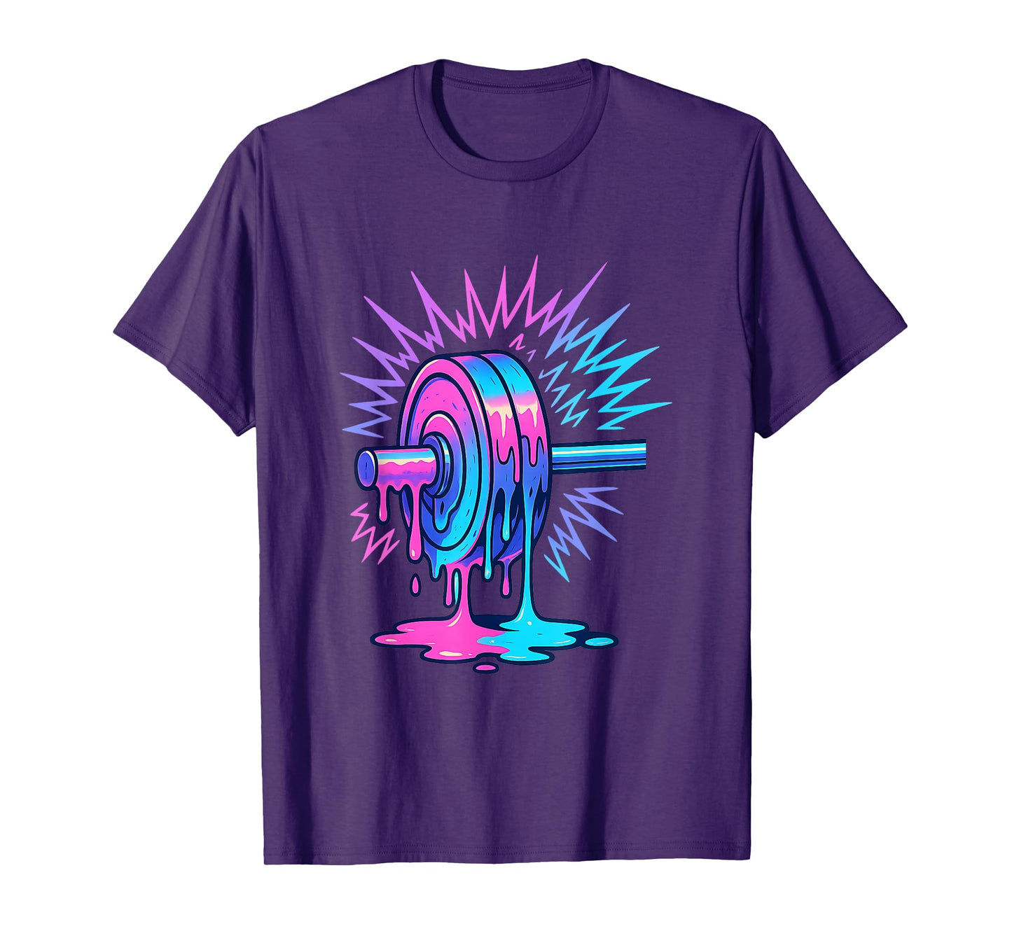 Barbell Weightlifting Gym Drip Ice Cream Dripping Men Youth T-Shirt