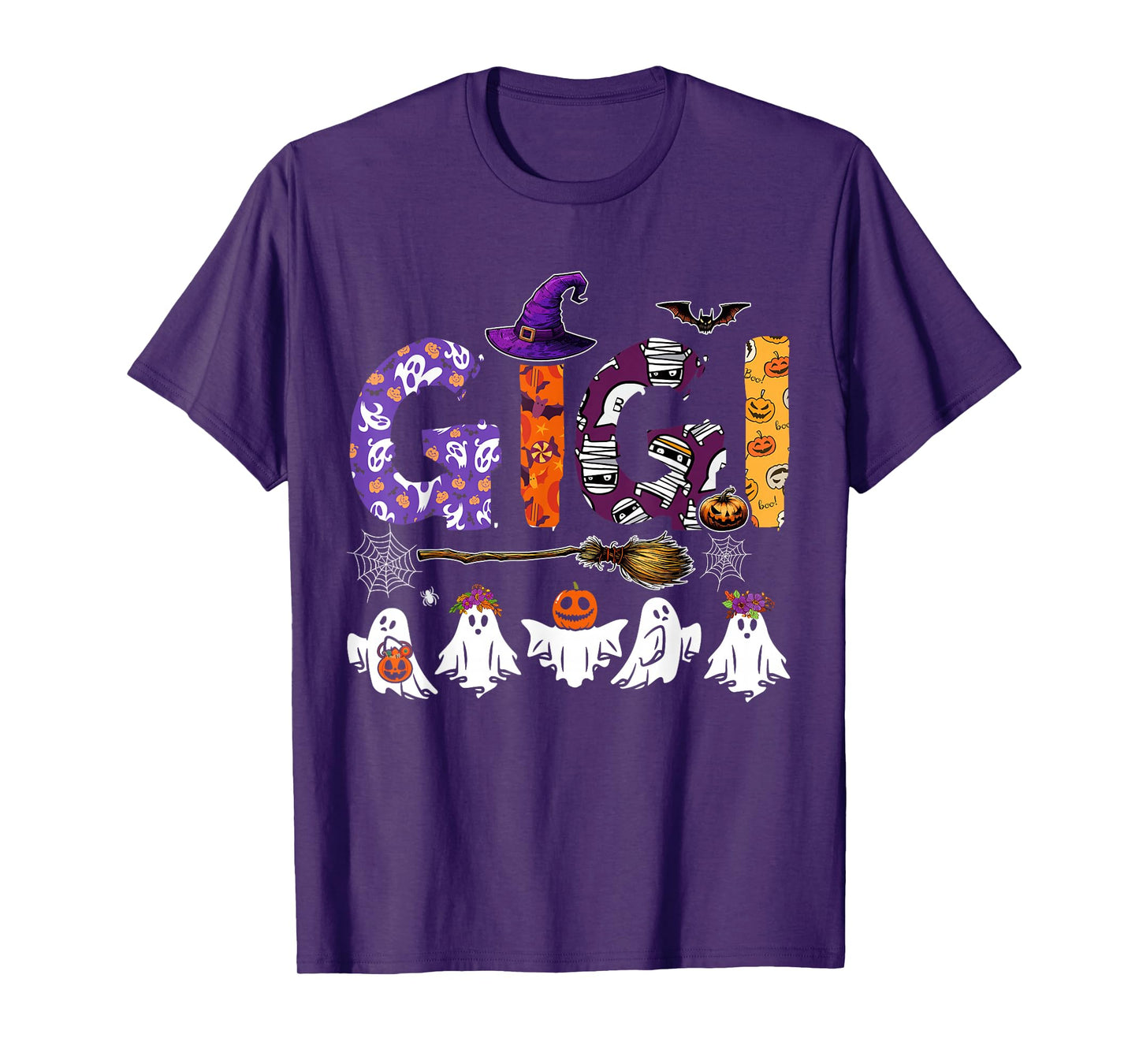 Gigi Halloween Boo Ghost Horror Costume Family Funny Party T-Shirt