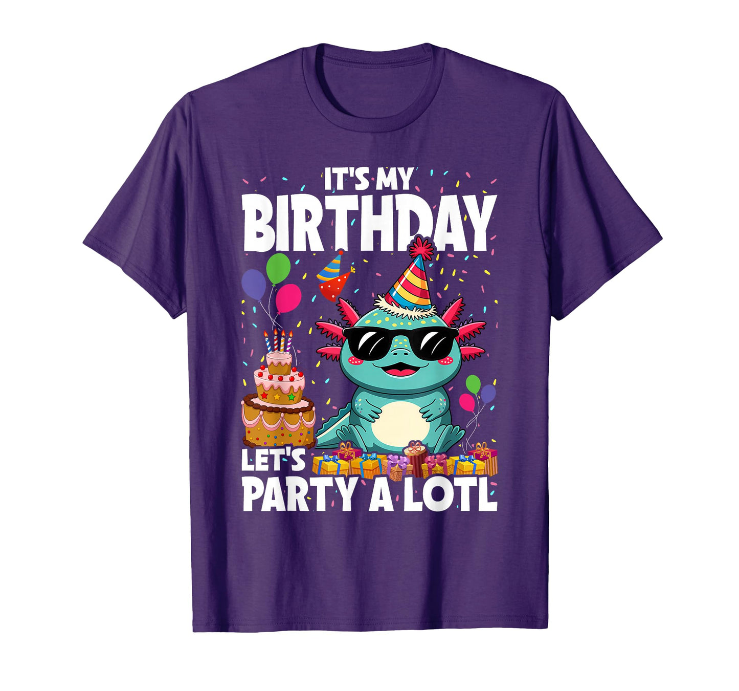 Boy Axolotl Birthday Party Outfit Cute Birthday T-Shirt