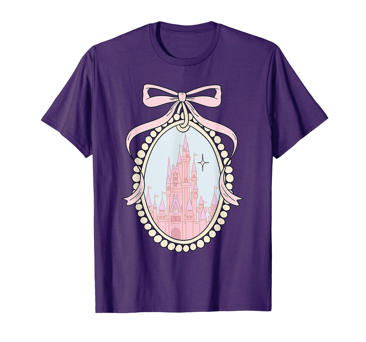 Cute Pink Bow Magical Fairytale Castle Costume for Kids Girl T-Shirt