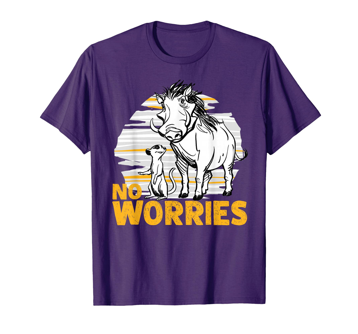 Disney The Lion King Live Action Timon Pumbaa No Worries T-Shirt