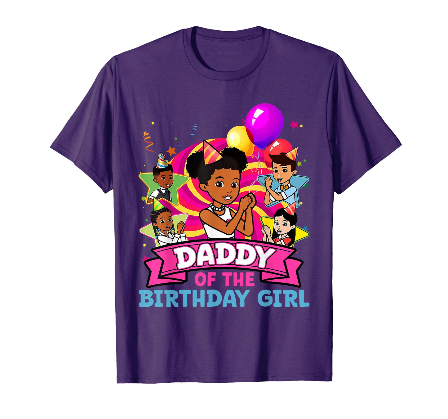 Daddy the Birthday Girl Party Pink Doll Family Decorations T-Shirt