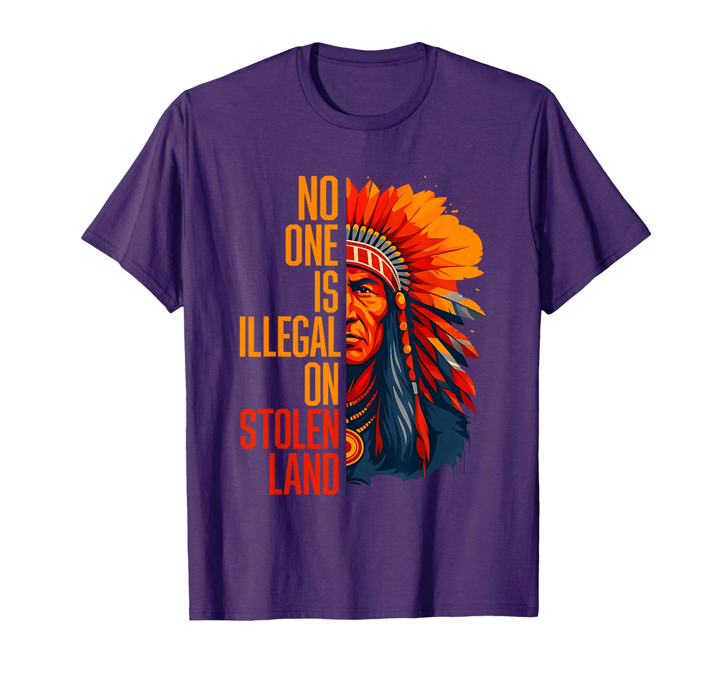 No One is Illegal On Stolen Land Native Americans Vintage T-Shirt
